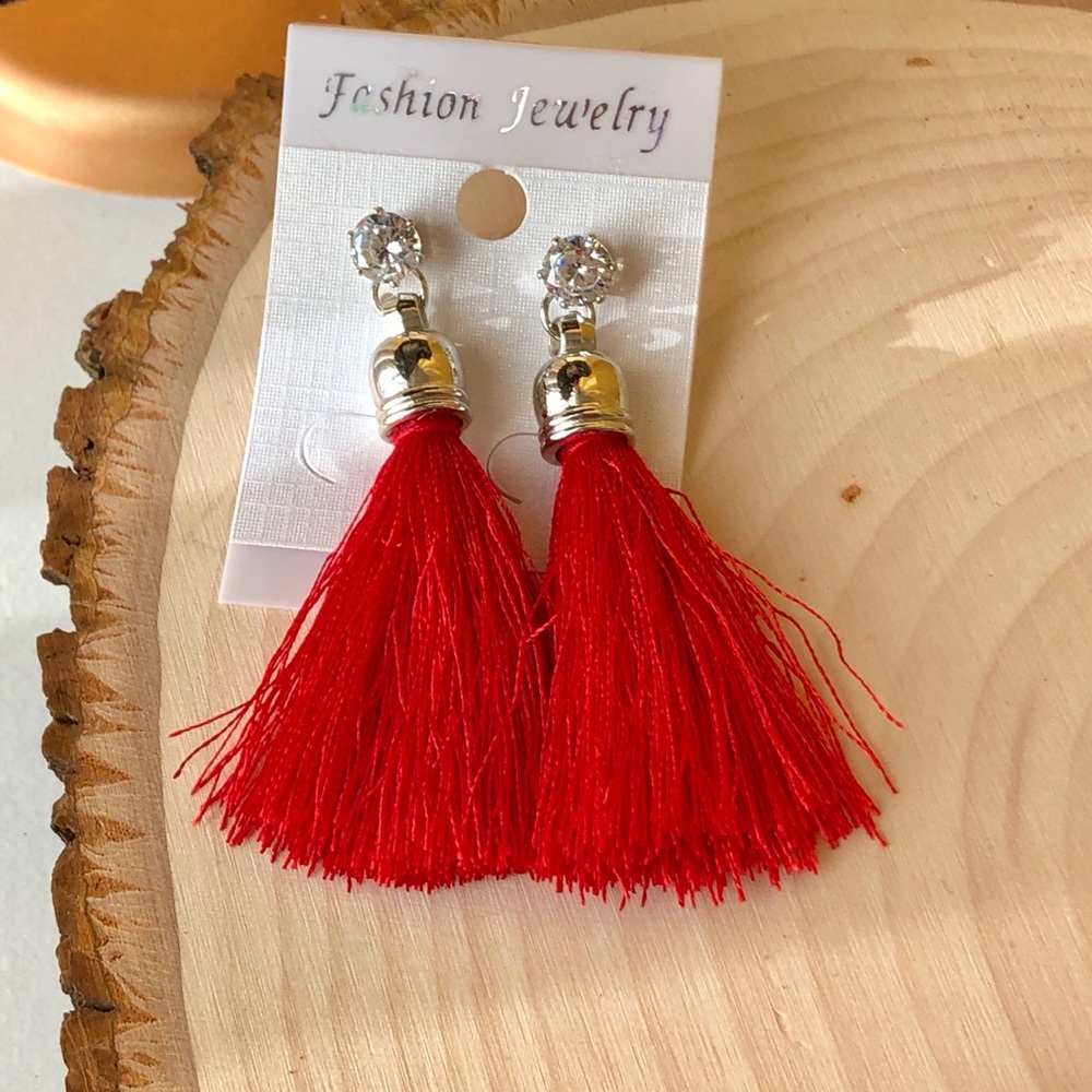 Handmade Tassel Earrings - Picture 4 of 8